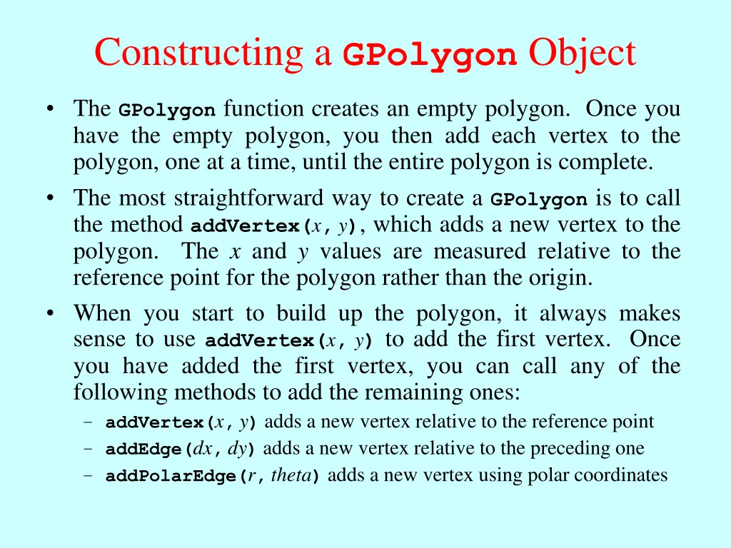 constructing a gpolygon object