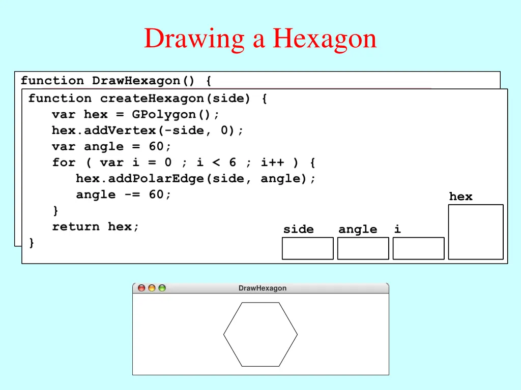 drawing a hexagon