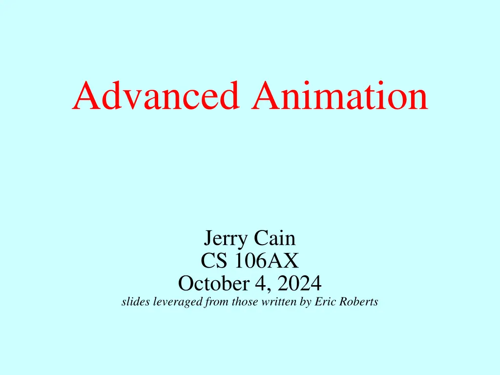 advanced animation