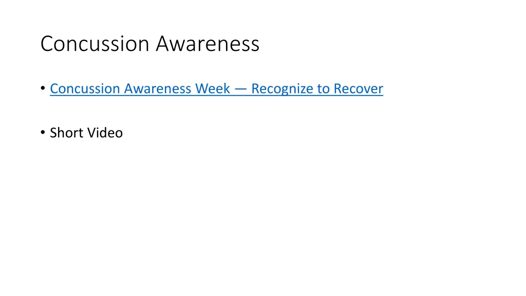 concussion awareness