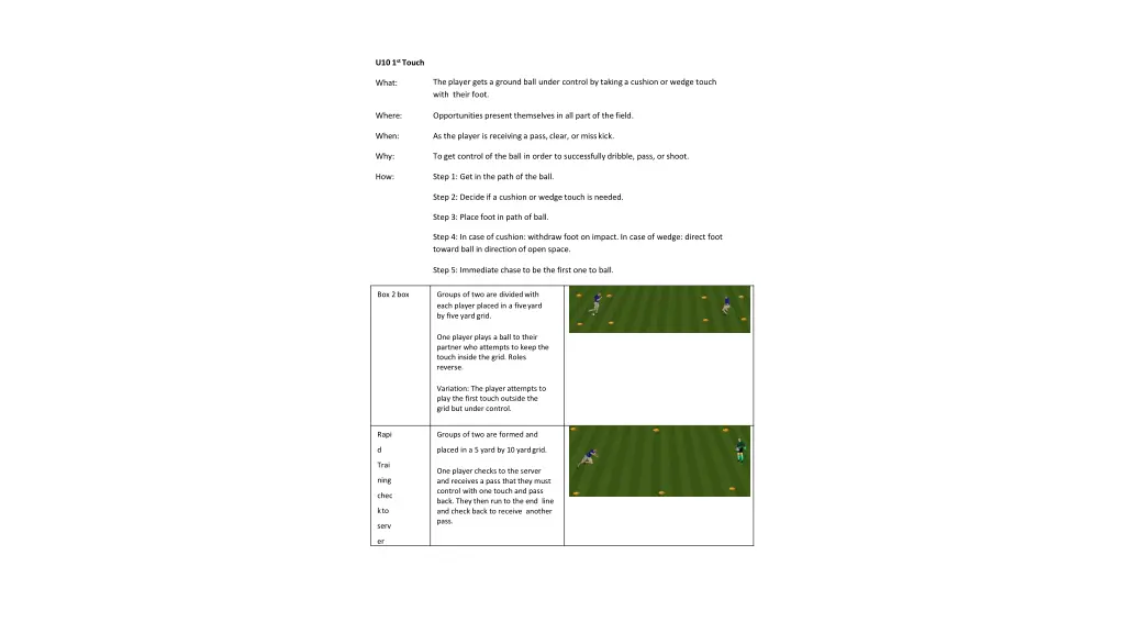 u10 1 st touch