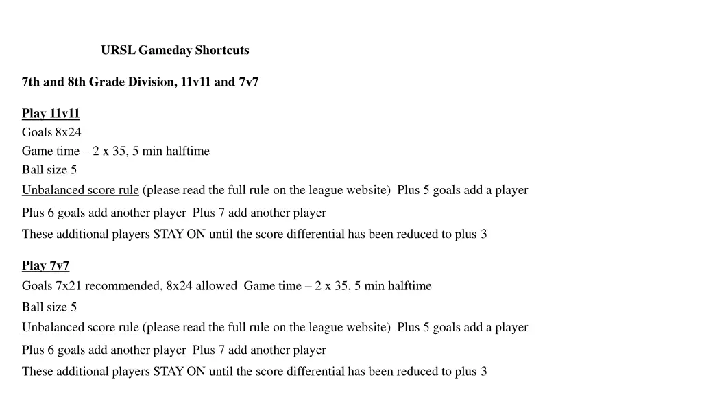 ursl gamedayshortcuts 2
