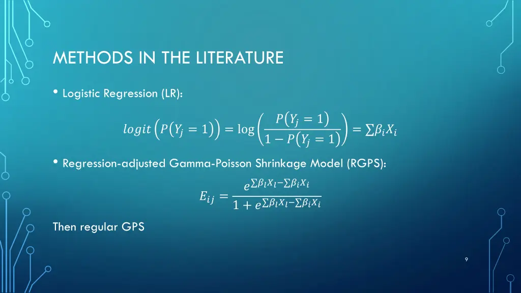 methods in the literature 4