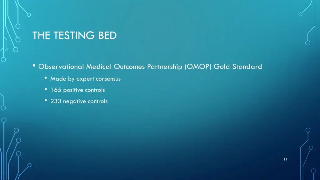 the testing bed