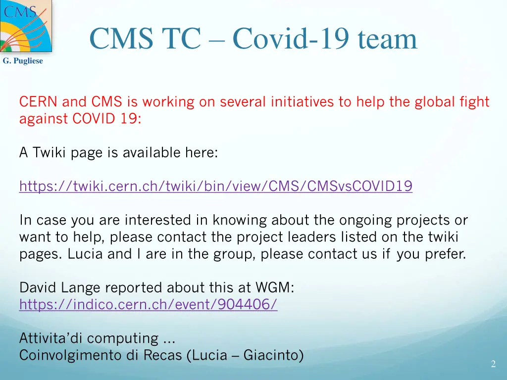 cms tc covid 19 team