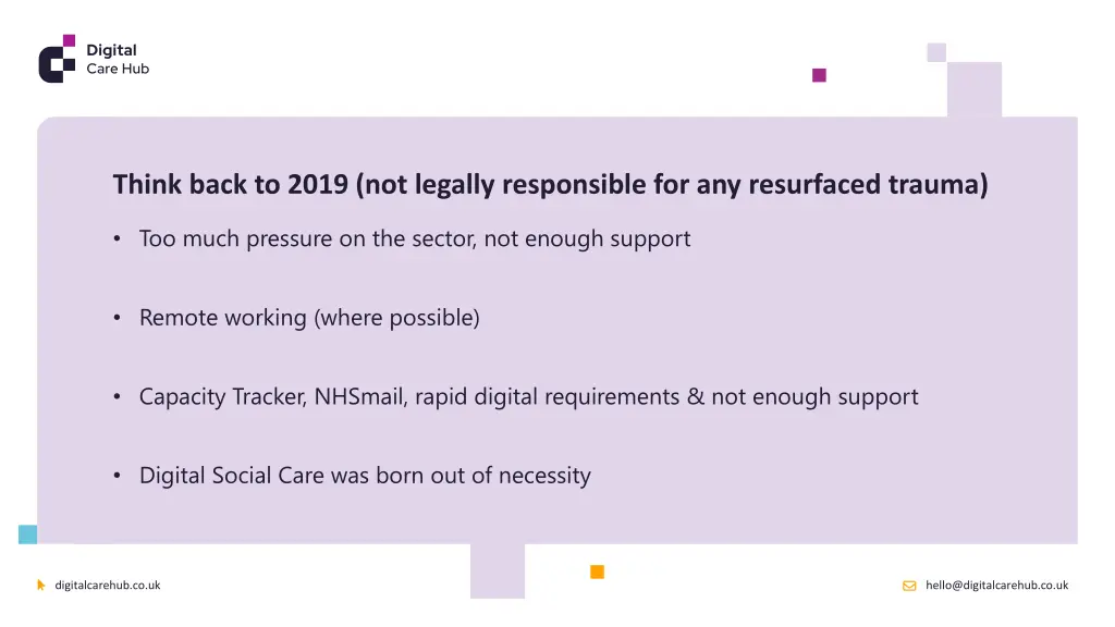 think back to 2019 not legally responsible