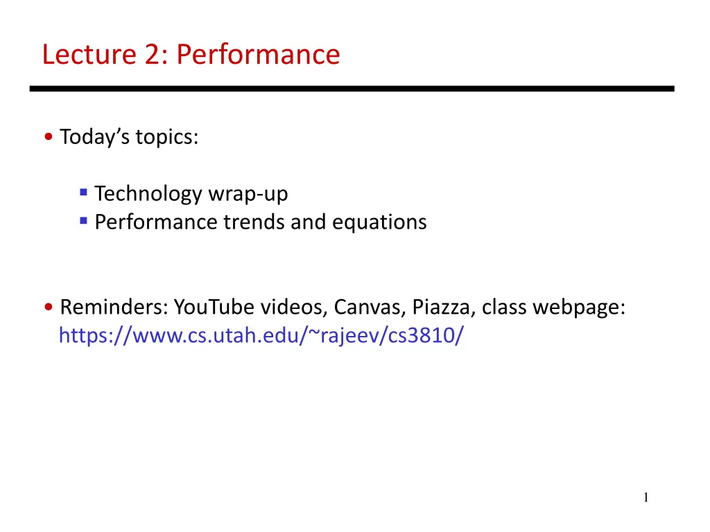 lecture 2 performance