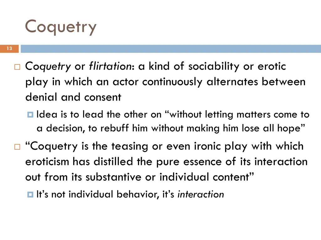 coquetry