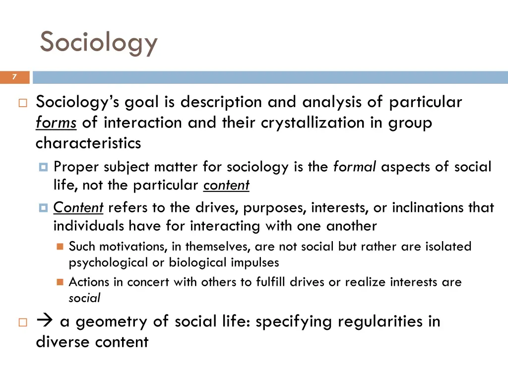 sociology