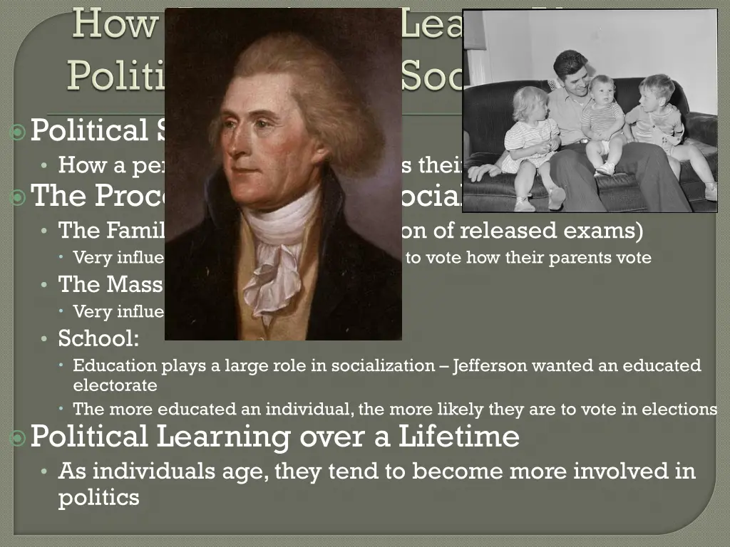 political socialization how a person learns