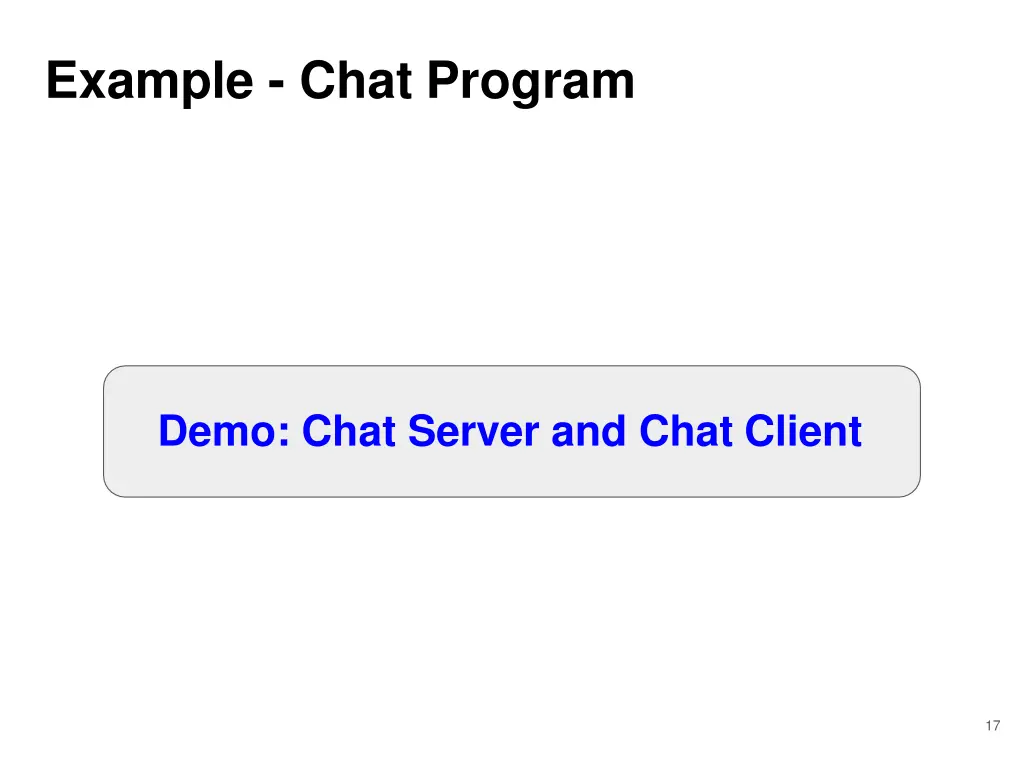 example chat program