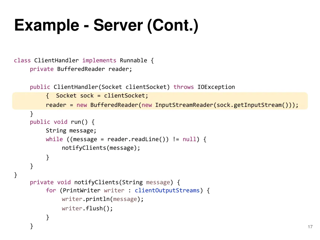 example server cont