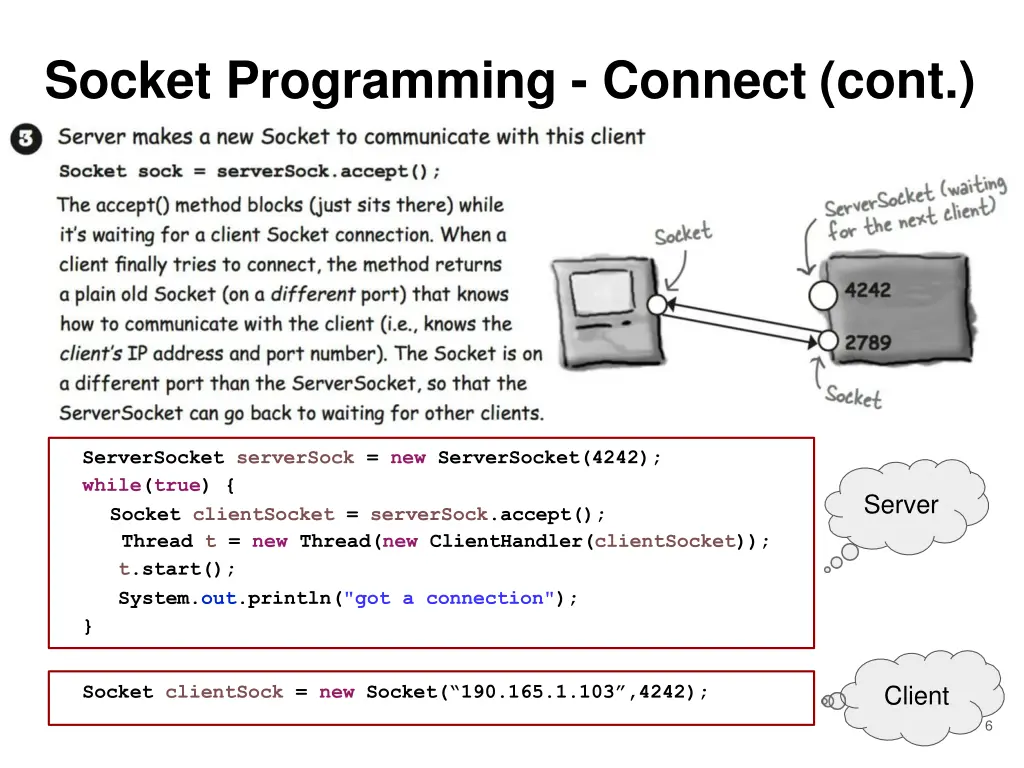 socket programming connect cont