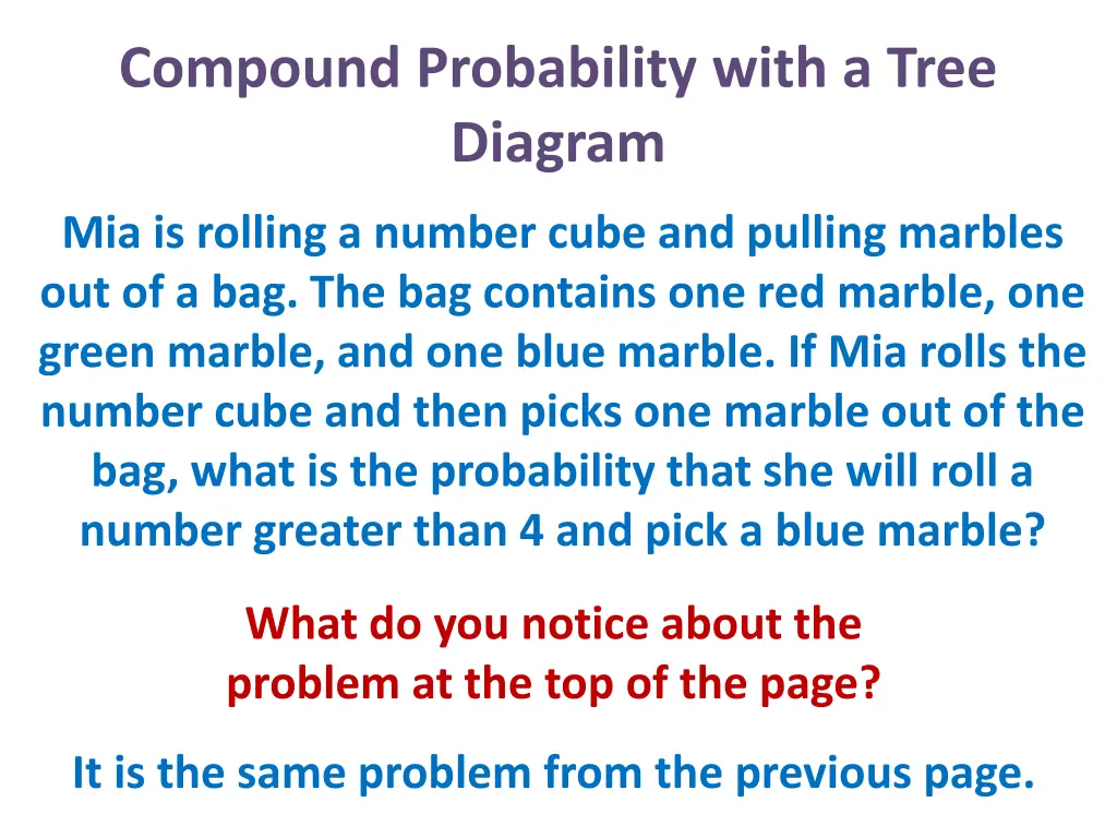compound probability with a tree diagram 1