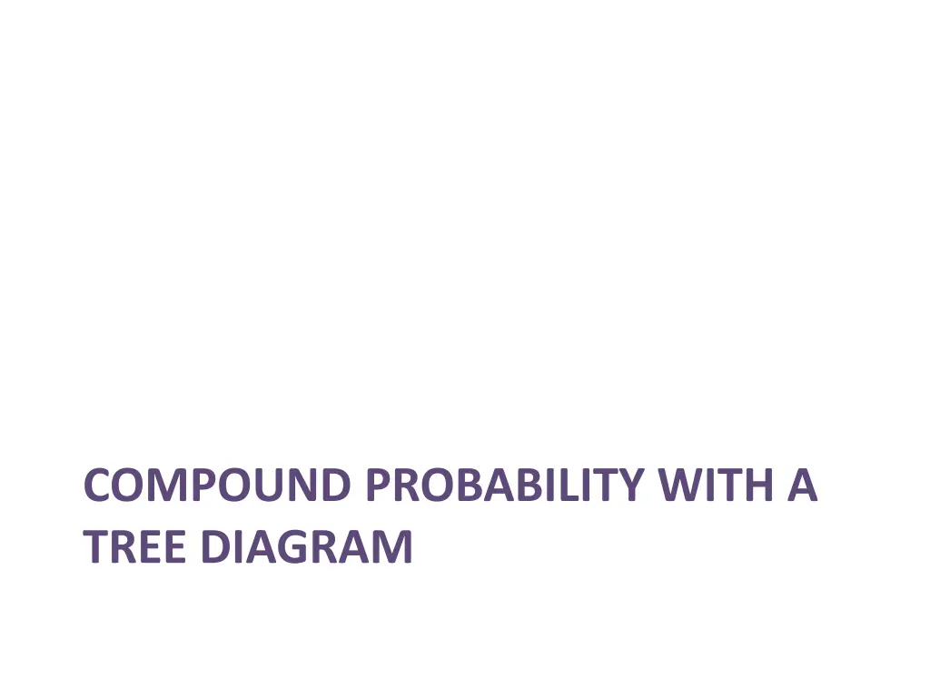 compound probability with a tree diagram