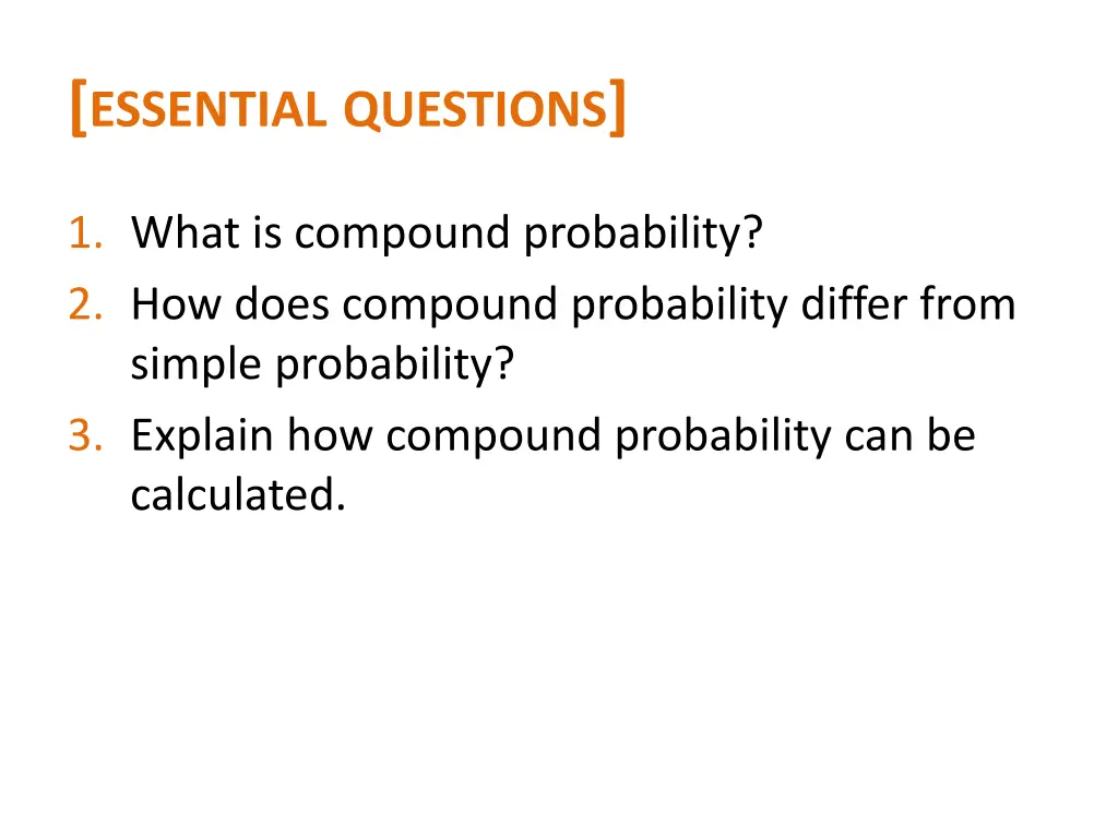 essential questions