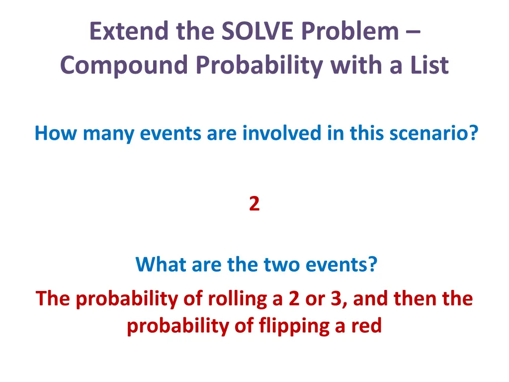 extend the solve problem compound probability 1