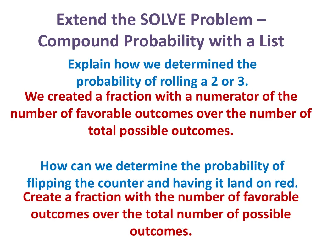 extend the solve problem compound probability 2