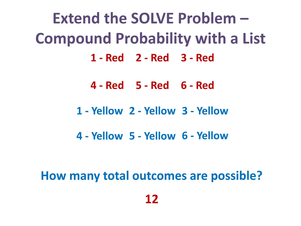 extend the solve problem compound probability 5