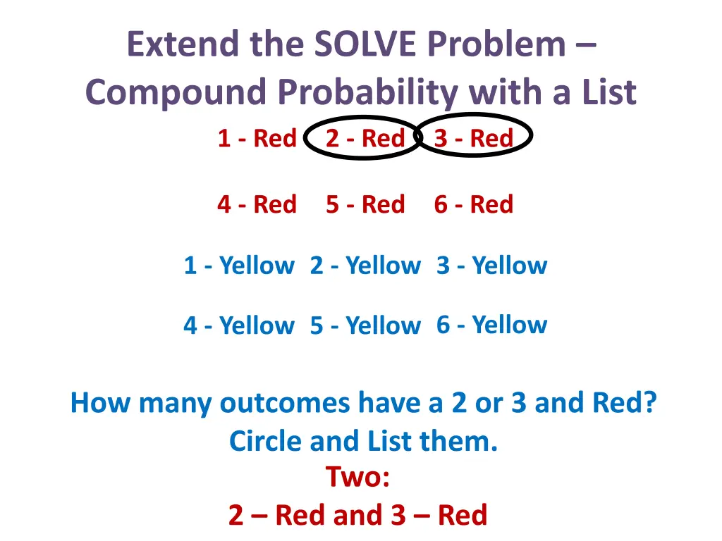 extend the solve problem compound probability 6