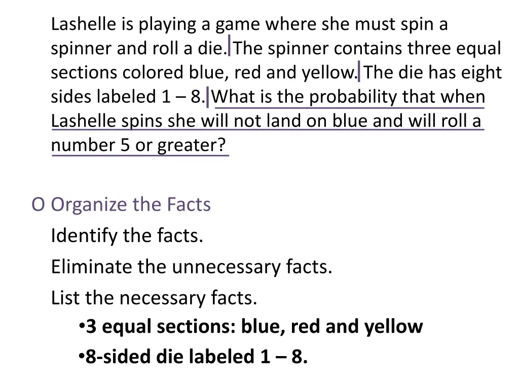 lashelle is playing a game where she must spin