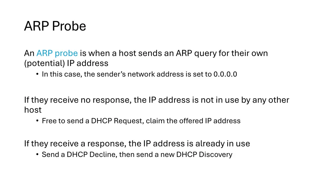 arp probe