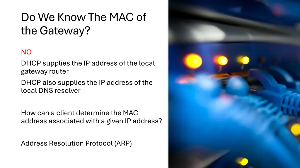 do we know the mac of the gateway