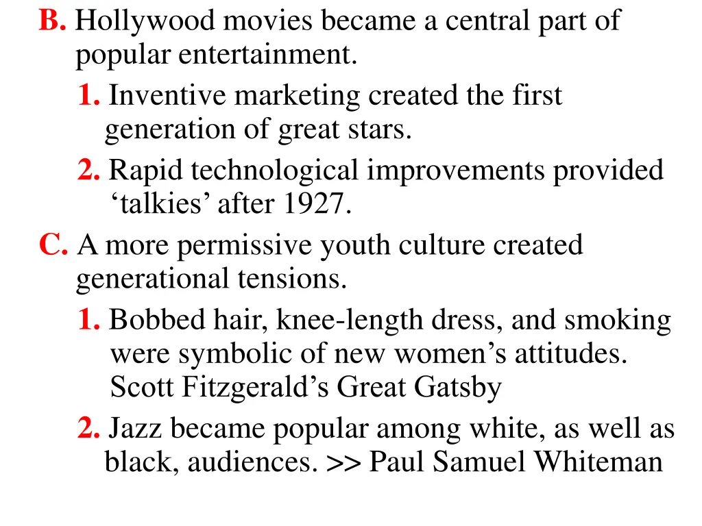 b hollywood movies became a central part