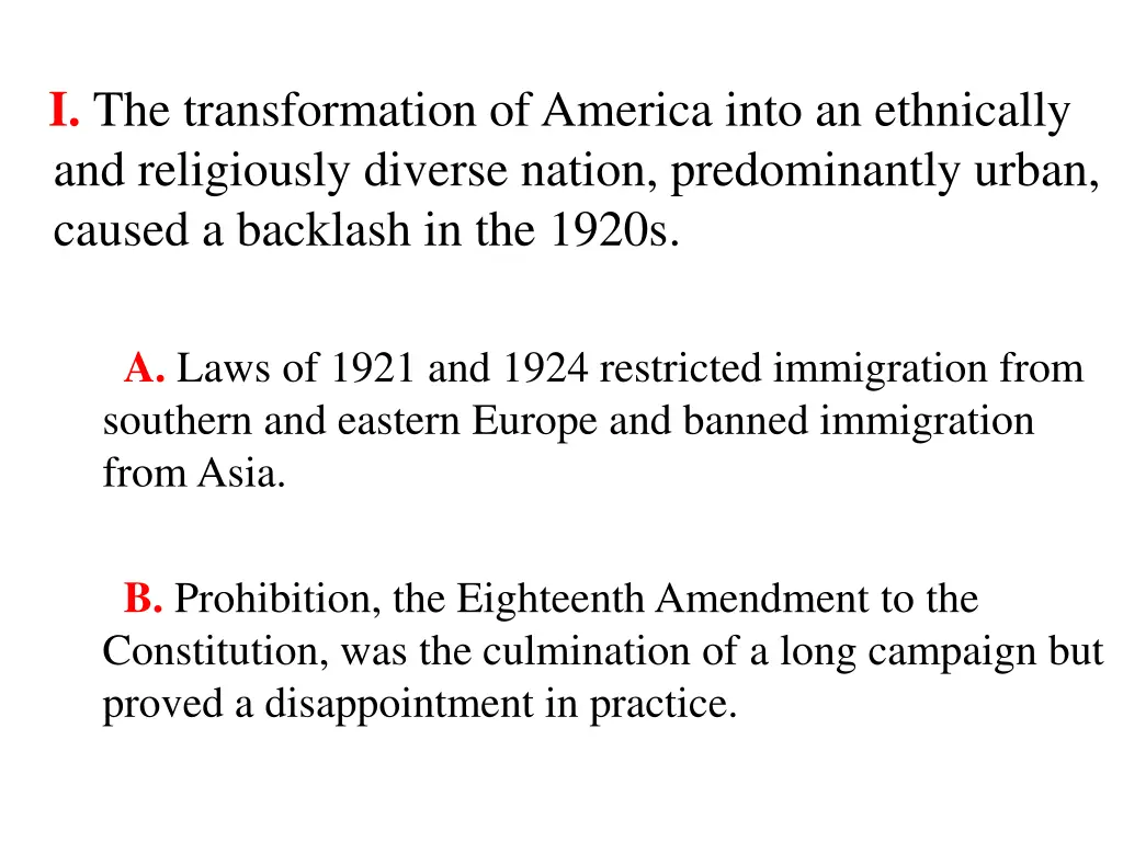 i the transformation of america into