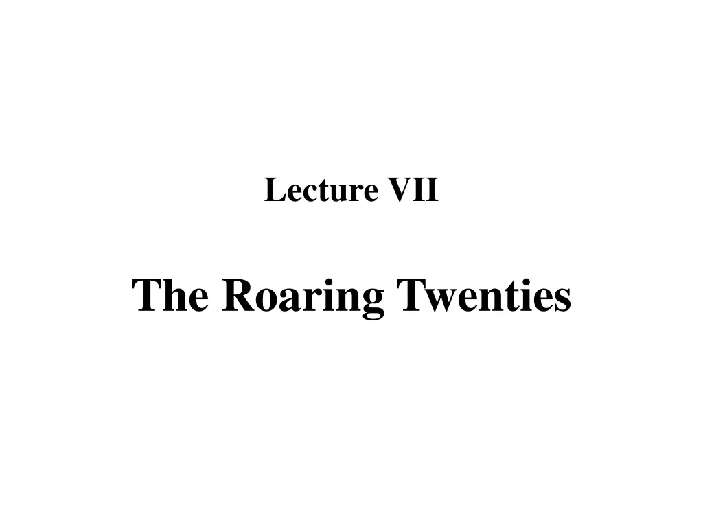 lecture vii