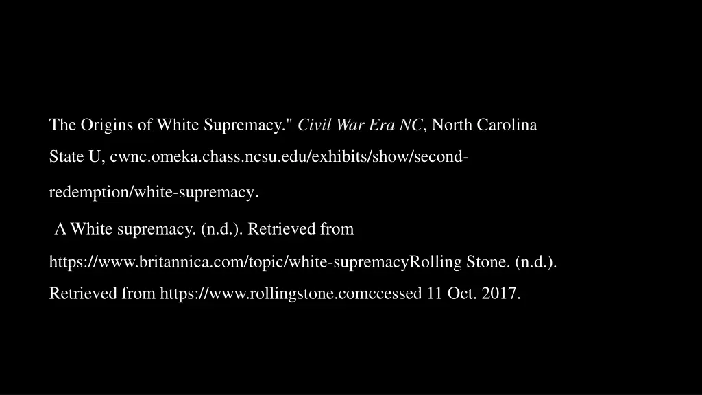 the origins of white supremacy civil