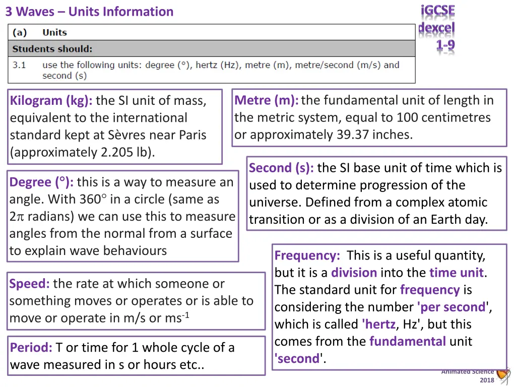 3 waves units information