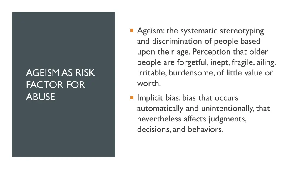 ageism the systematic stereotyping