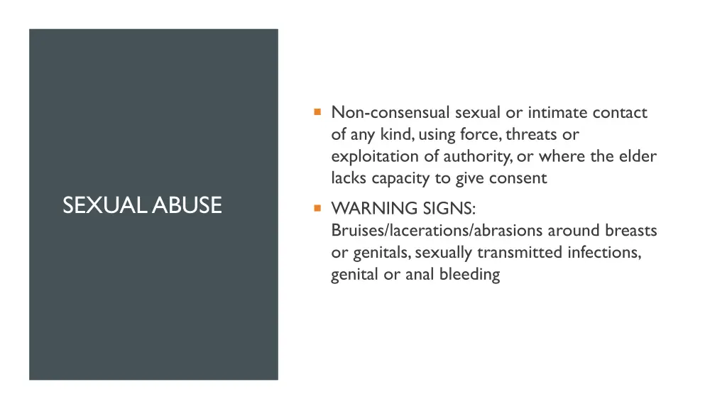 non consensual sexual or intimate contact
