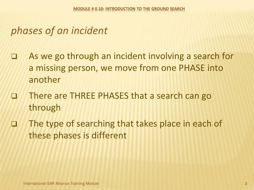 module 0 10 introduction to the ground search 2