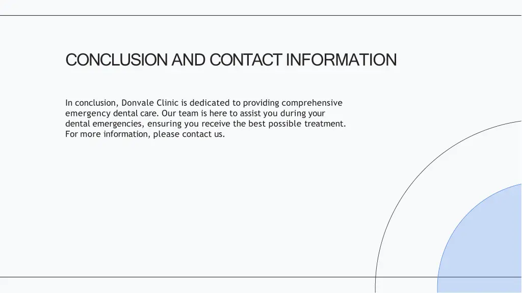 conclusion and contact information