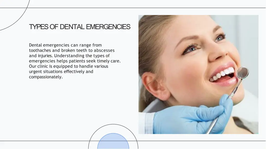 types of dental emergencies