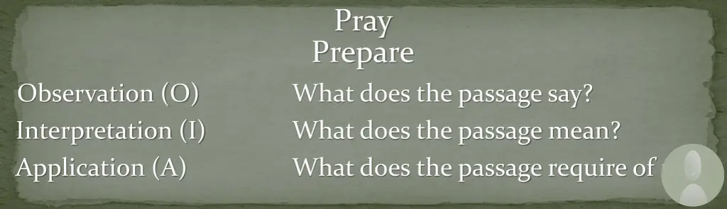 pray prepare what does the passage say what does