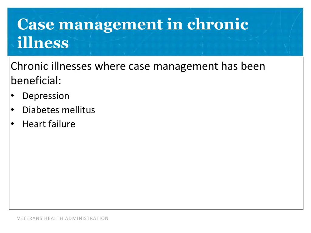 case management in chronic illness 1