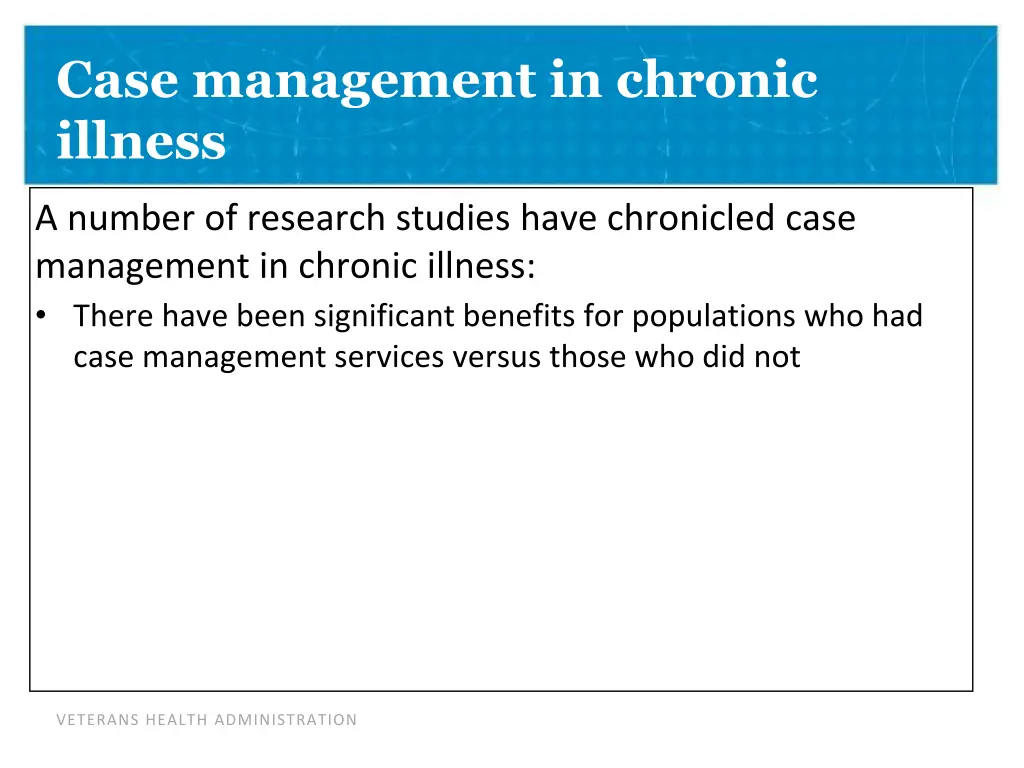 case management in chronic illness