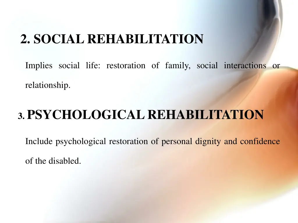 2 social rehabilitation