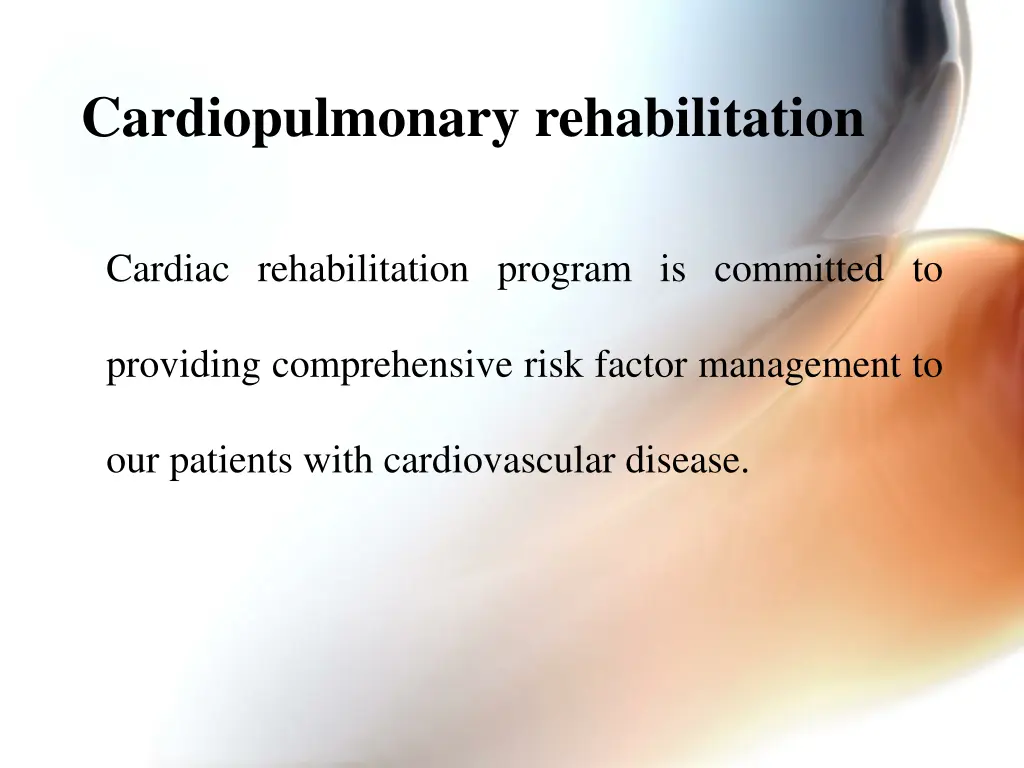 cardiopulmonary rehabilitation