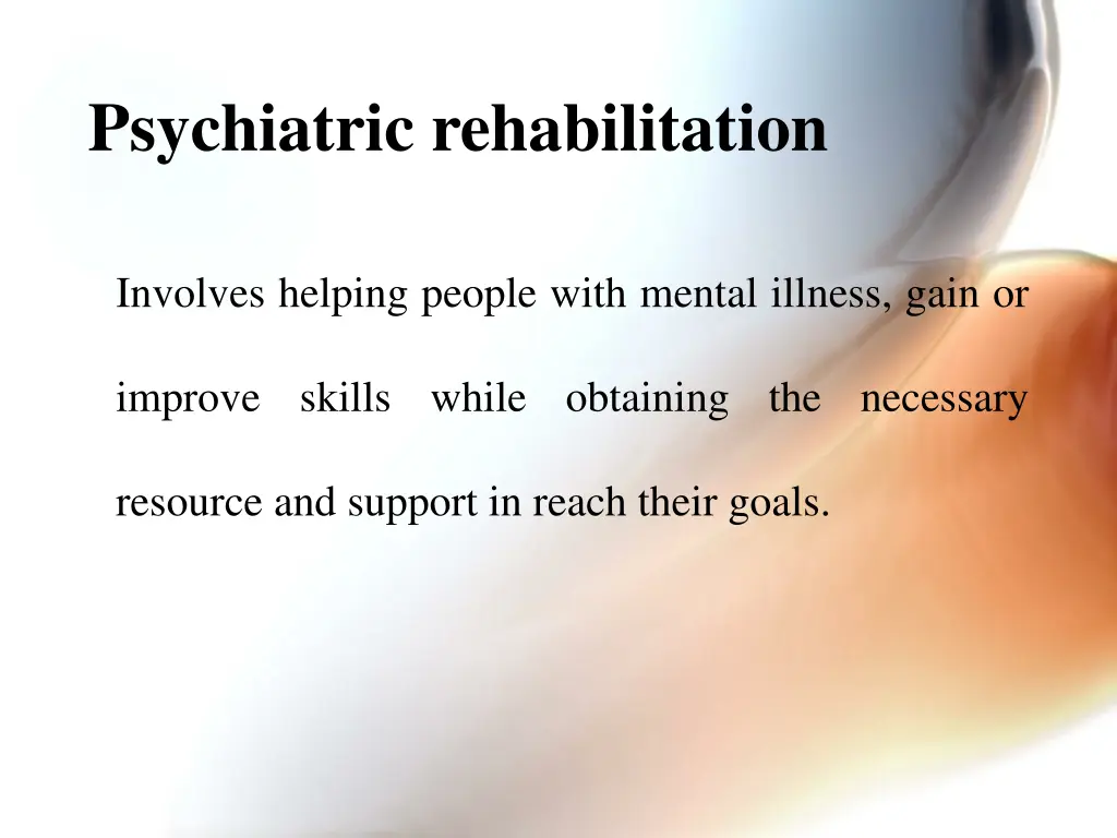 psychiatric rehabilitation
