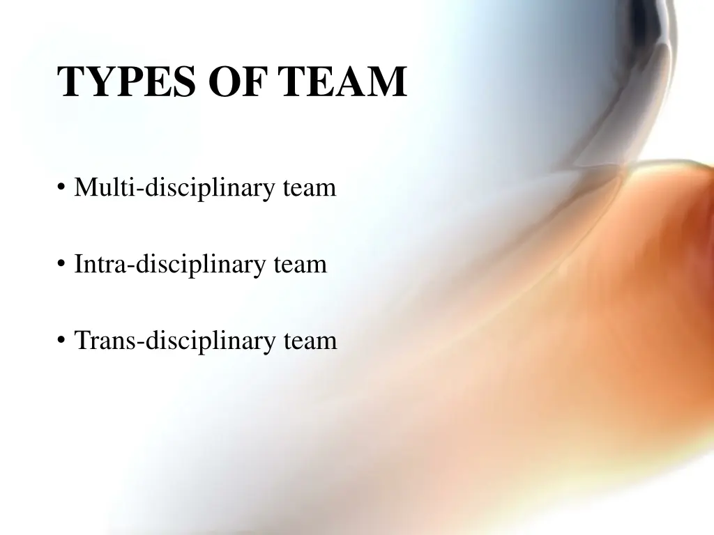 types of team