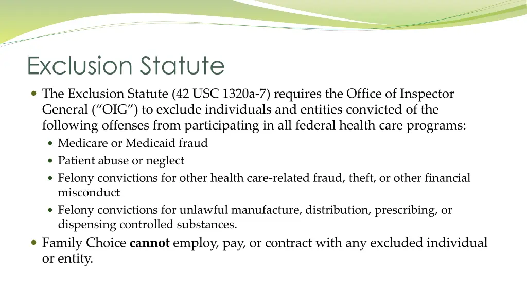 exclusion statute