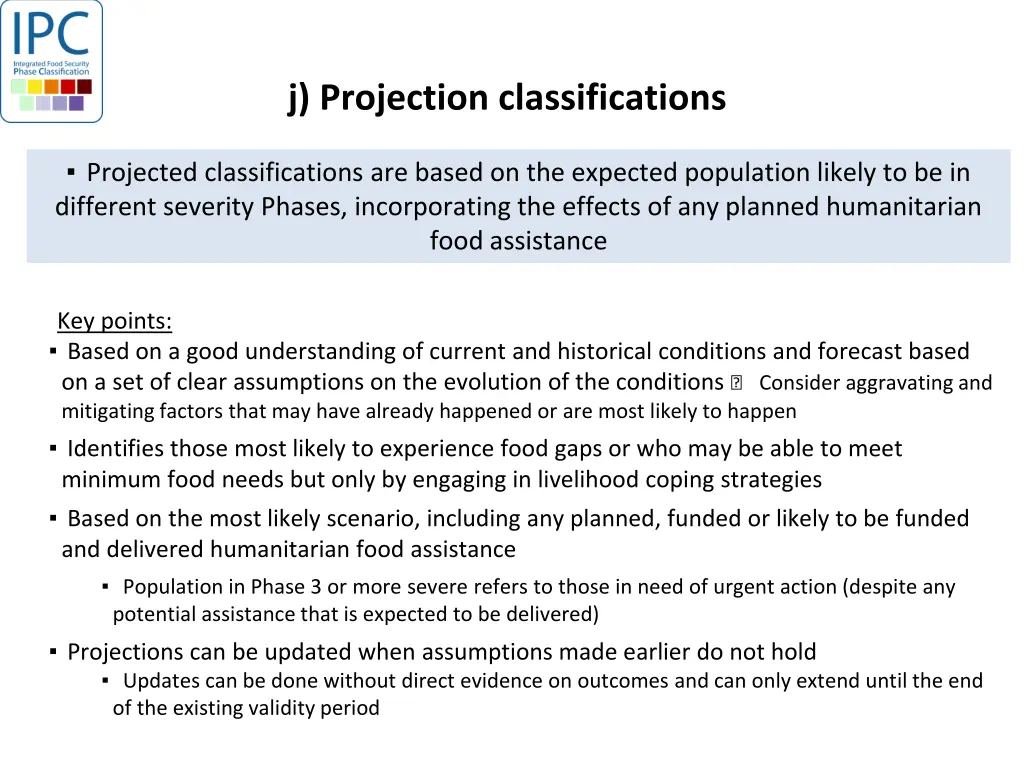 j projection classifications