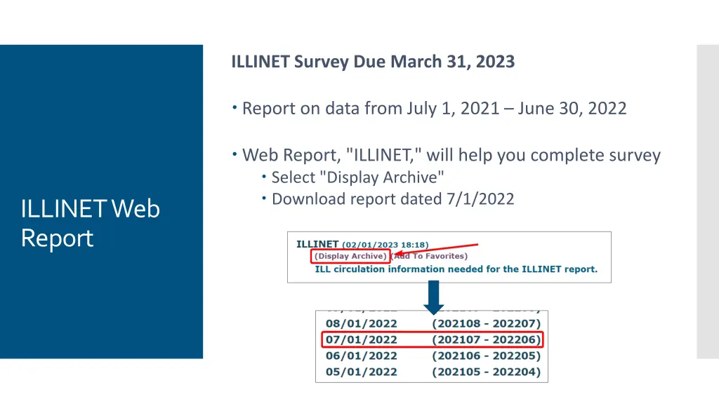 illinet survey due march 31 2023
