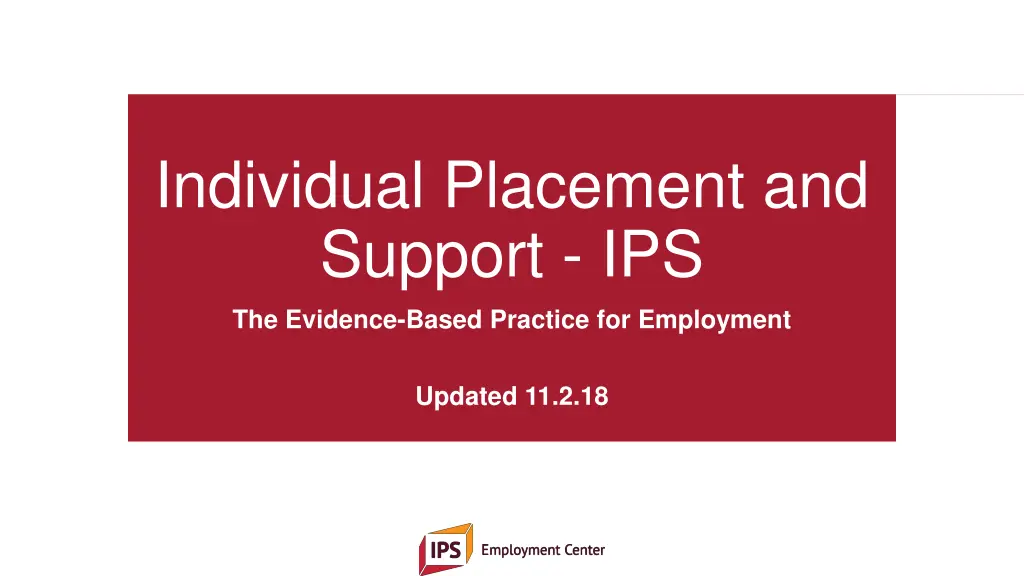 individual placement and support ips