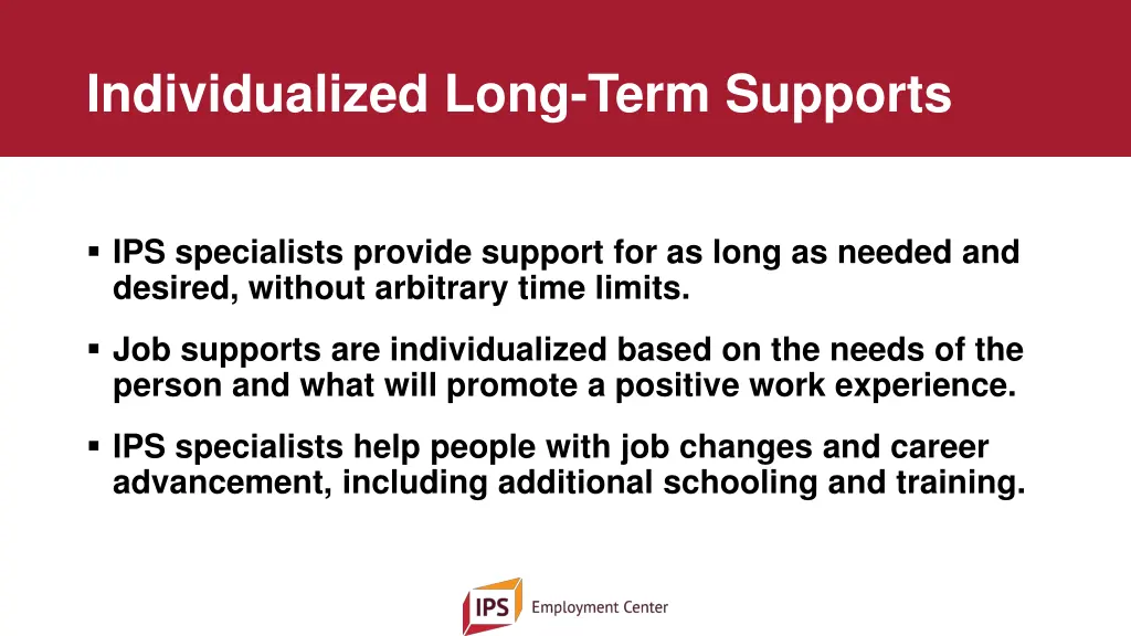 individualized long term supports