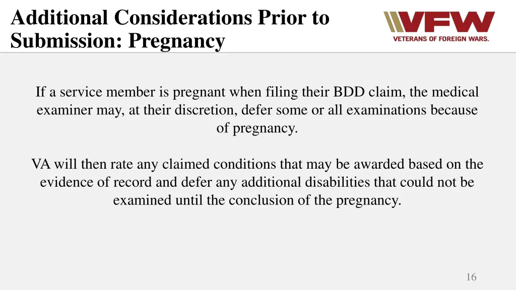 additional considerations prior to submission 2